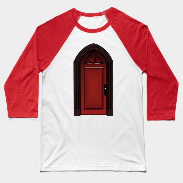 Red Door in The Haunting of House Baseball T-Shirt by Pendientera